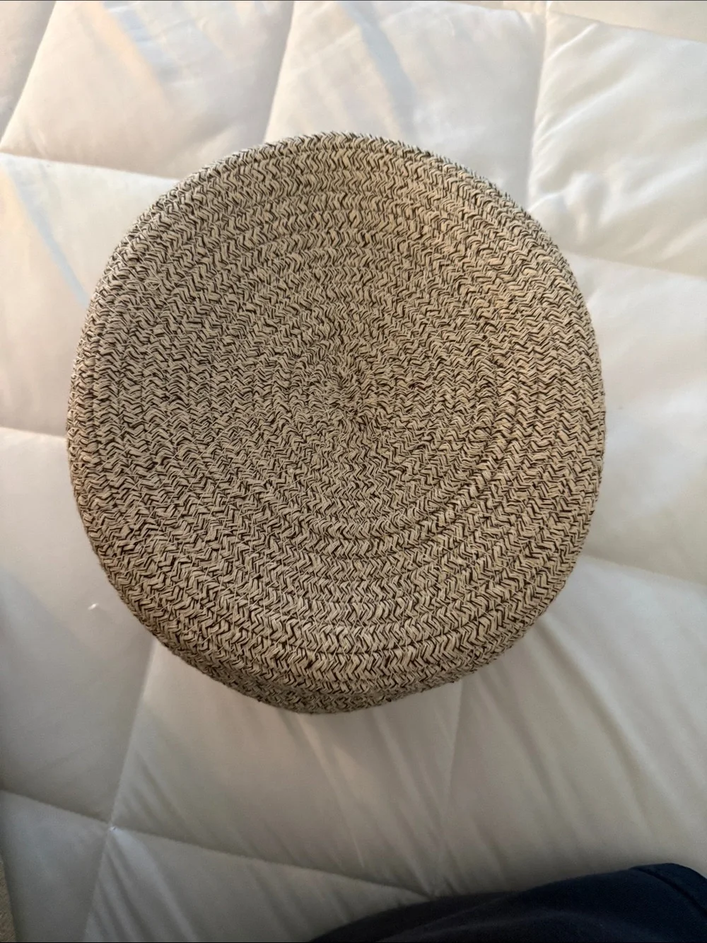 Natural and Cream Woven Storage Basket
